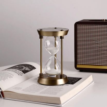 Sand Timer 15 Minutes,Hour Glass,Metal Vintage Hourglass,Hourglass Decor,for Home Decoration Office