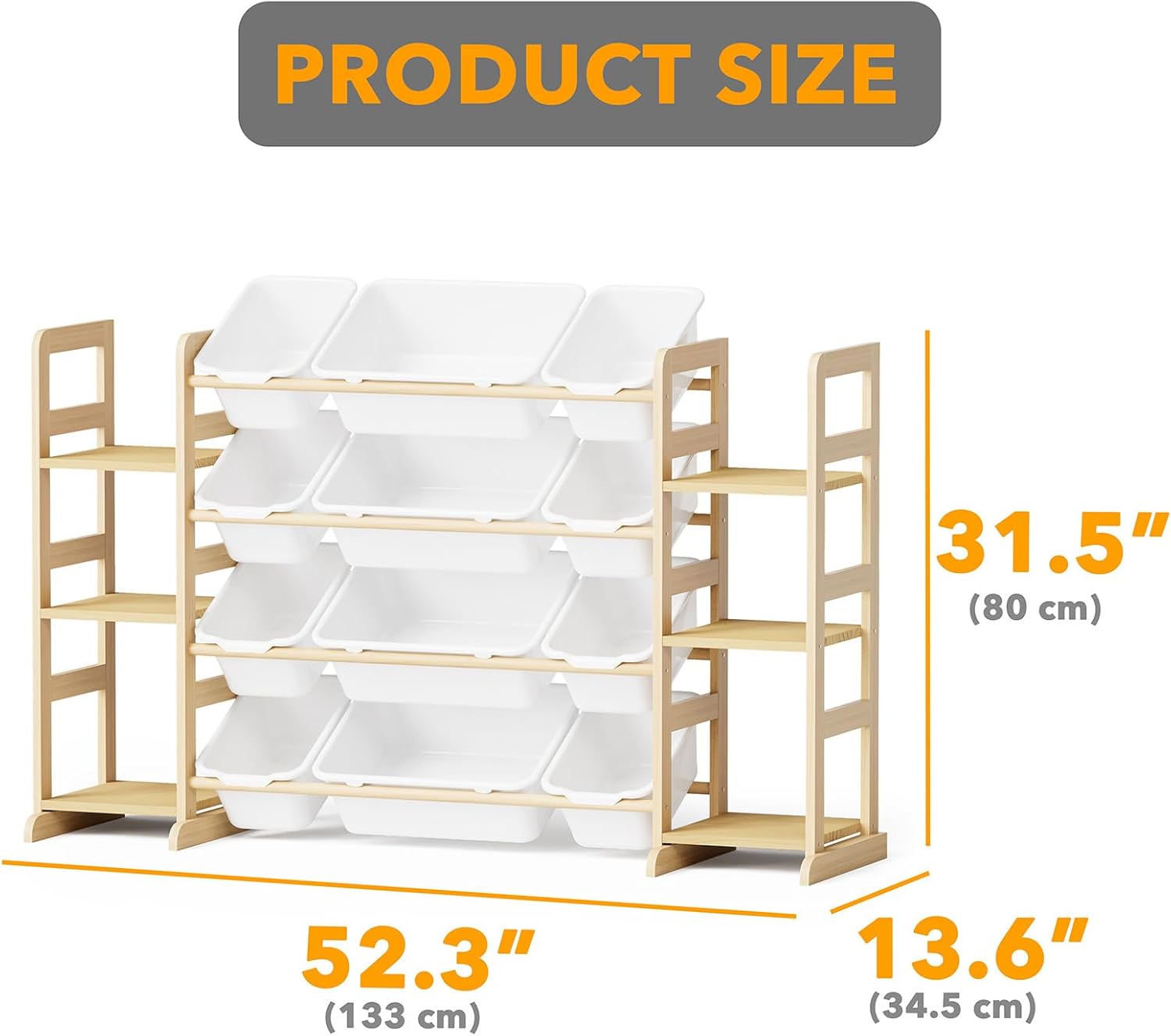 SpaceAid Toy Storage Organizer with 6 Shelves and 12 Bins, Toy Organizers Storage Bookshelf, Kids