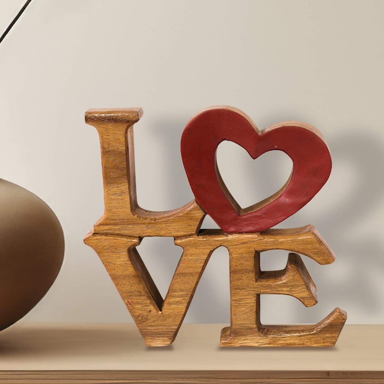 Decozen Gifts for Mom - Wooden Love Letters Sculpture - Mother's Day Birthday Gifts, Home, Office