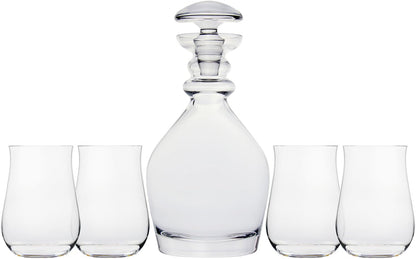 Ravenscroft Crystal | 5-piece European-Made Hand-blown Decanter Gift Set | 47.5 Fl Oz Decanter |