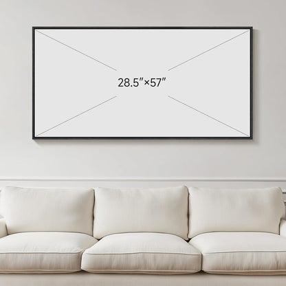 Framed Extra Large Blue Abstract Wall Art for Living Room, Modern Canvas Prints Painting Artwork