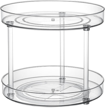 Clear Lazy Susan Organizer, Rotating Kitchen Pantry Organization and Storage, Medicine Cabinet