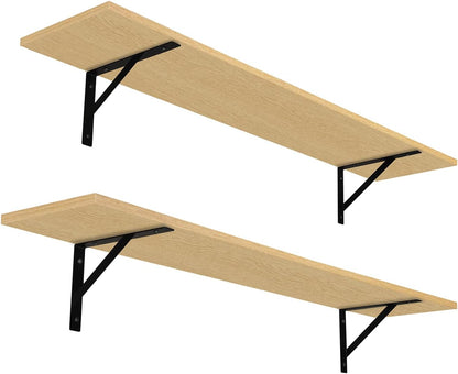 DINZI LVJ Long Wall Shelves, 47.3Inch Wall Mounted Shelves Set of 2, Extra Large Storage Ledges