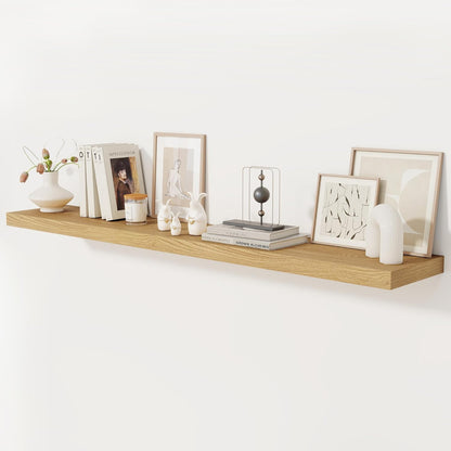 Fun Memories 72 Inch Floating Shelf, 12 Inch Deep Wall Shelf for Fireplace Mantel, Deep Storage