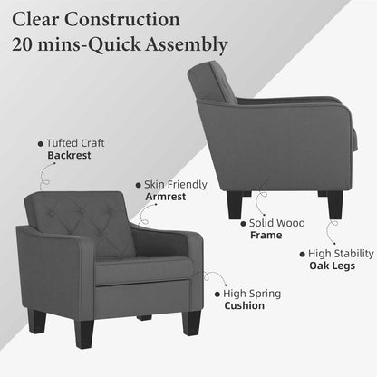 STHOUYN Living Room Chairs Accent Chairs Set of 2, Waiting Room Arm Chairs, Reading Chairs for