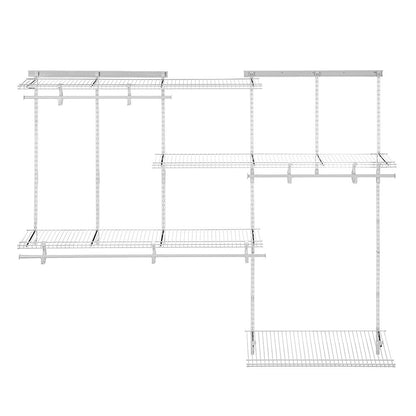 ClosetMaid ShelfTrack Wire Closet Organizer System, Adjustable from 5 to 8 Ft., with Shelves