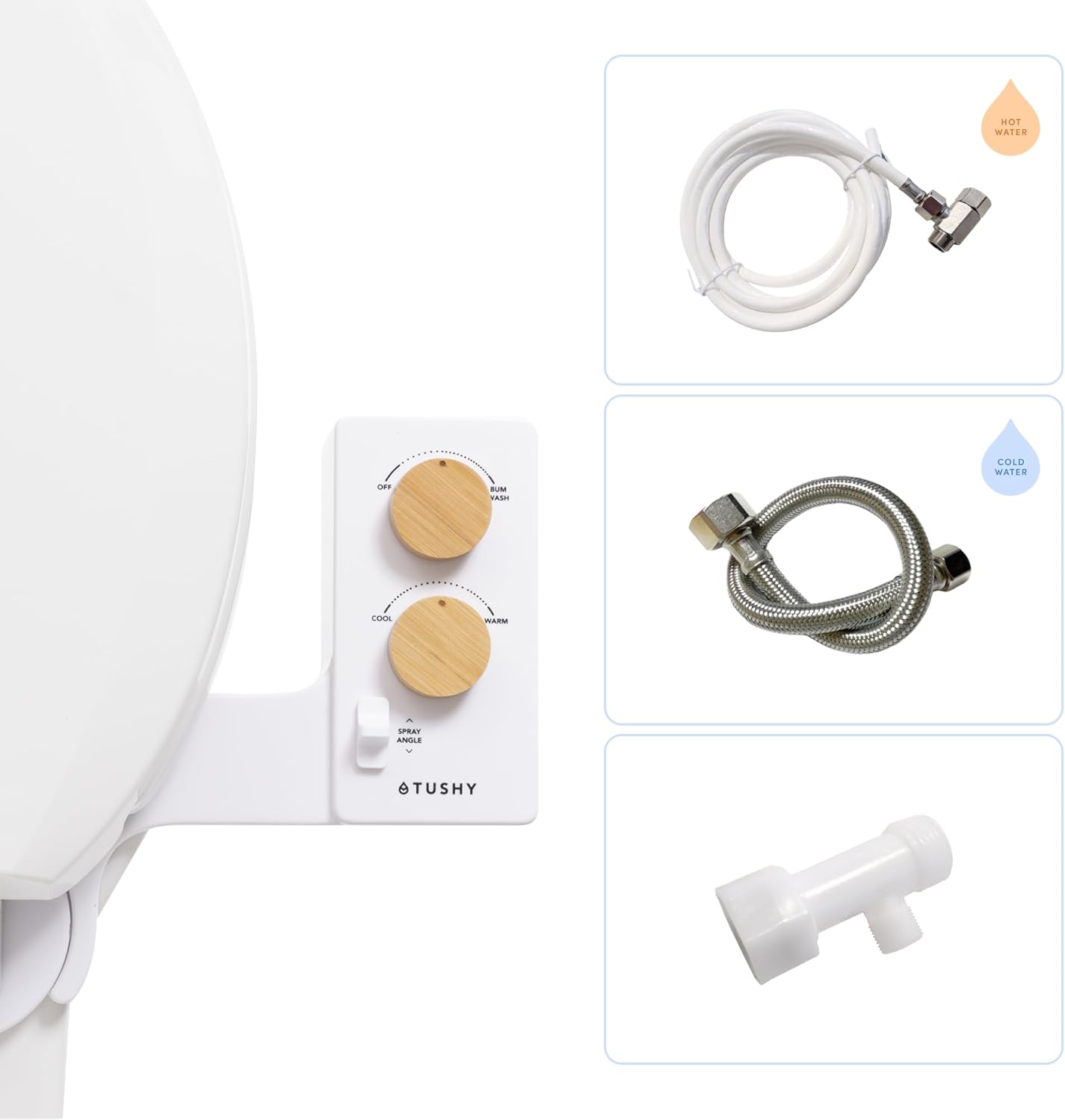 TUSHY 3.0 Spa Bidet Attachment. Cool to Warm Water. It's Time to Replace Toilet Paper, Fresh Water