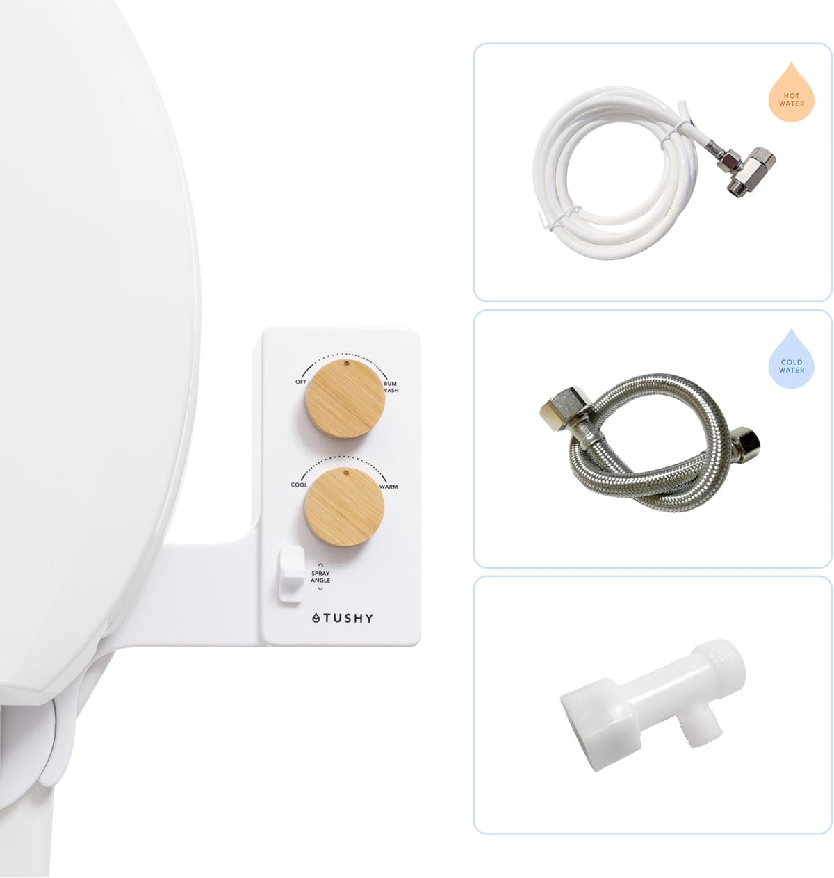 TUSHY 3.0 Spa Bidet Attachment. Cool to Warm Water. It's Time to Replace Toilet Paper, Fresh Water