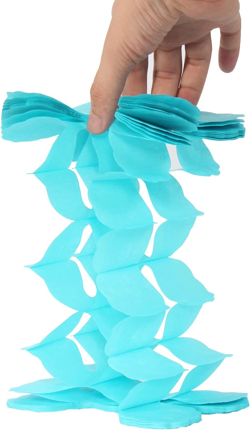 Purple-Blue Mermaid Party-Decorations Garland Streamers - 12pcs Girls Birthday Baby Shower 4-Leaf