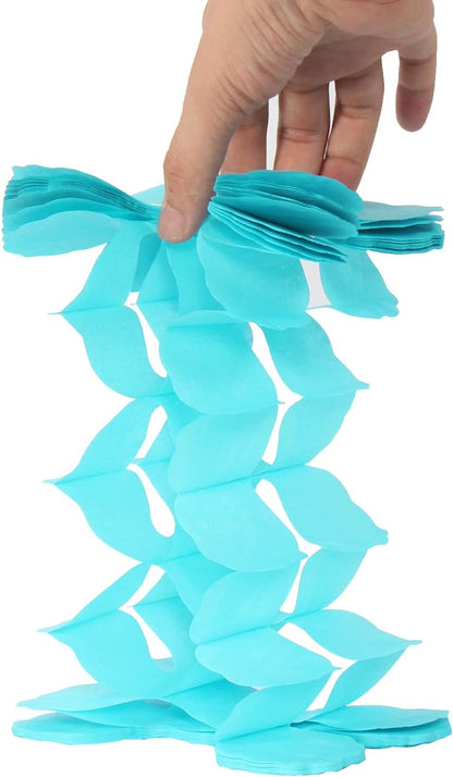 Purple-Blue Mermaid Party-Decorations Garland Streamers - 12pcs Girls Birthday Baby Shower 4-Leaf