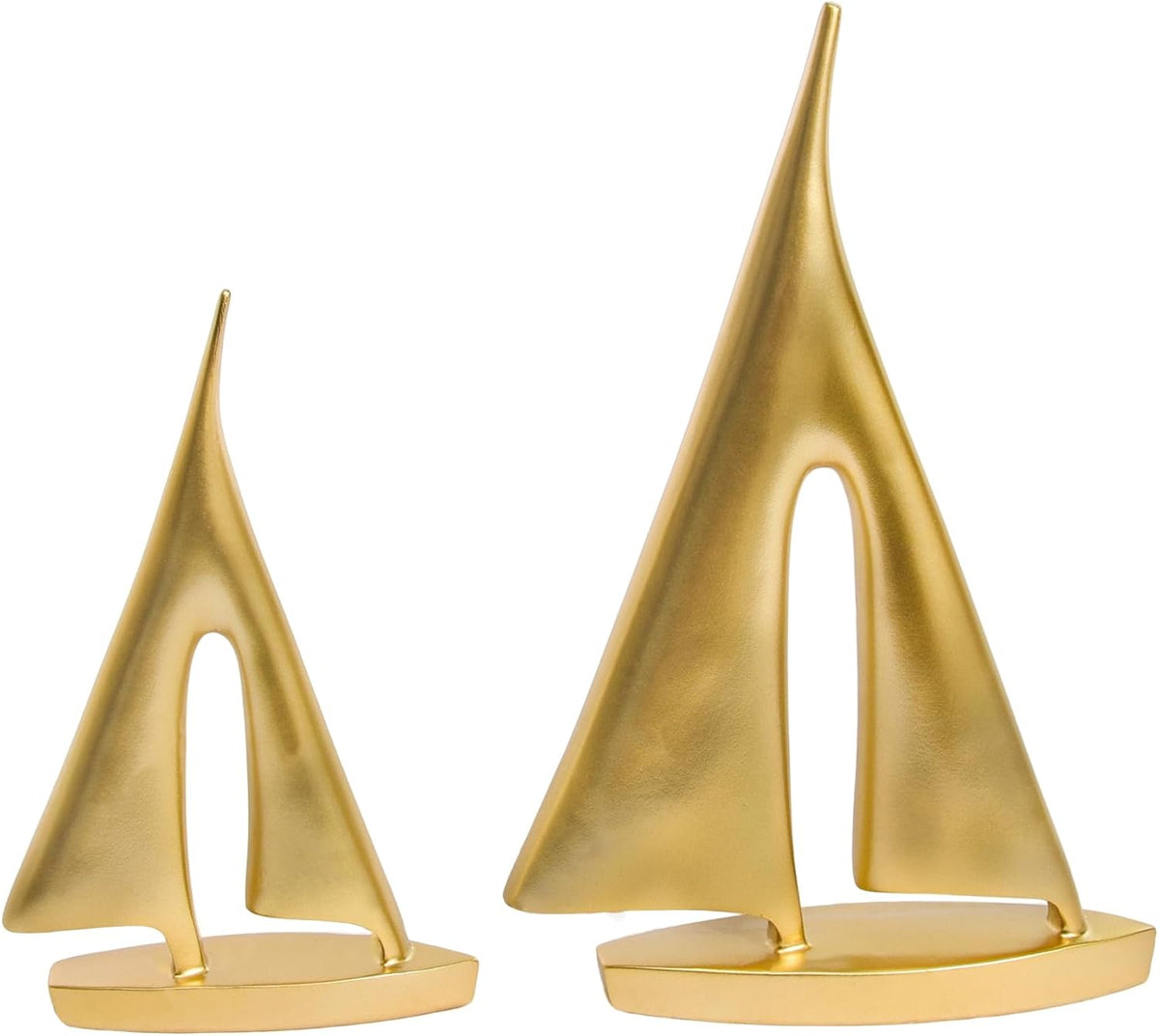 Modern Sculptures Home Decor, Gold Sailboat Decor Ornament, Boat Decorations Statue Decor, Art