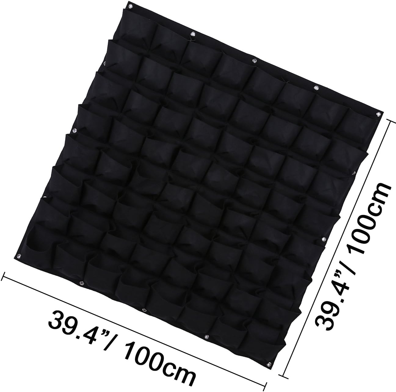 Ogrmar 64 Pockets Vertical Wall Garden Planter Plant Grow Bag for Flower Vegetable for