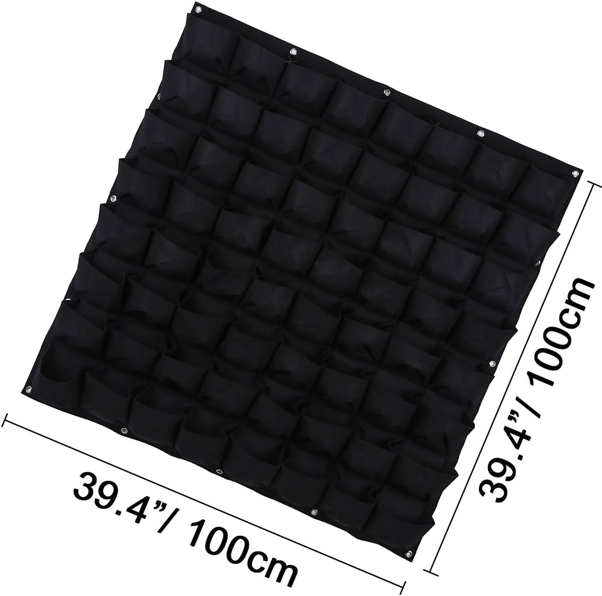 Ogrmar 64 Pockets Vertical Wall Garden Planter Plant Grow Bag for Flower Vegetable for