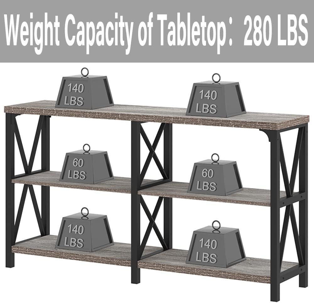 LVB Rustic Sofa Table, Farmhouse Console Table for Living Room, Hallway entryway Table with