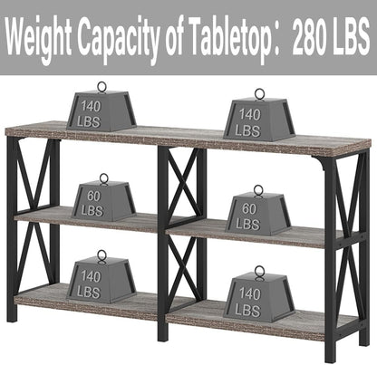 LVB Rustic Sofa Table, Farmhouse Console Table for Living Room, Hallway entryway Table with