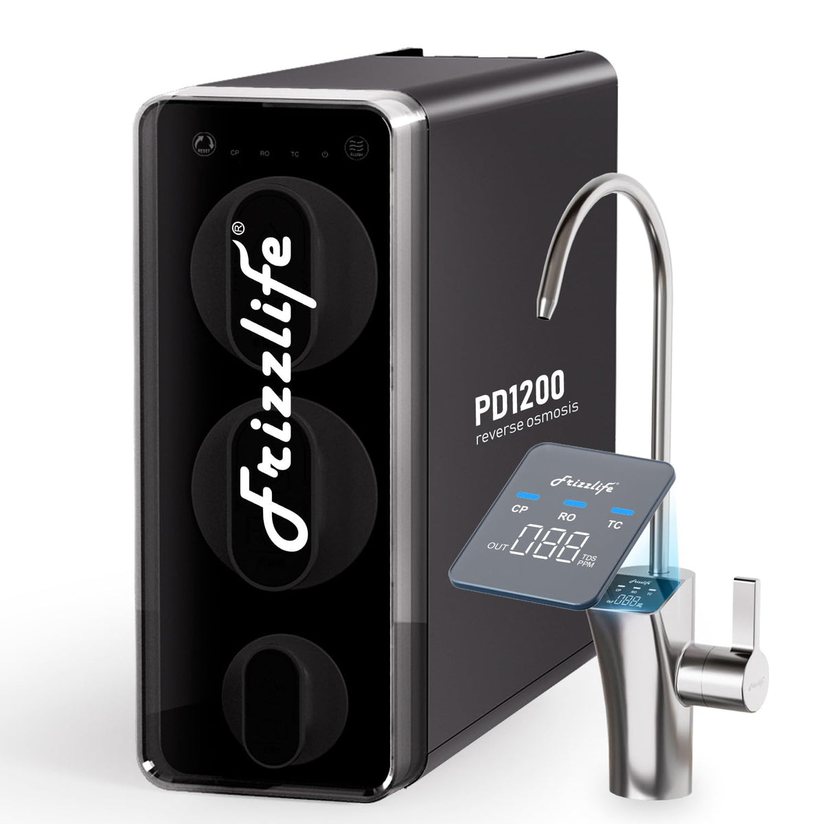 Frizzlife 1200GPD Reverse Osmosis Water Filter, 11-Stage Tankless Reverse Osmosis System, Under