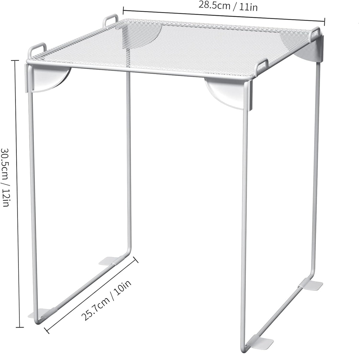 Neudeco Pack 2, Mesh Locker Shelf, Stackable Extra Tall Locker Organizer, Collapsible and Metal