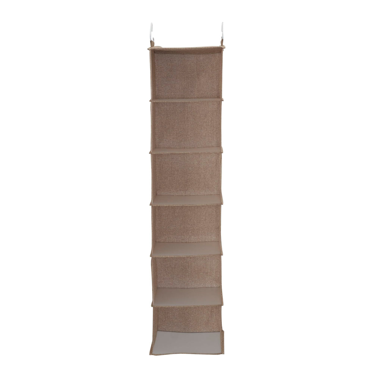 Household Essentials 6 Shelf Hanging Closet Organizer, Hanging Closet Shelf, Fabric Poly Linen and