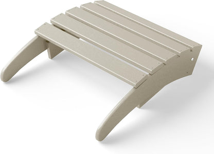 WestinTrends Outdoor Ottoman, Patio Adirondack Ottoman Foot Rest, All Weather Poly Lumber Folding