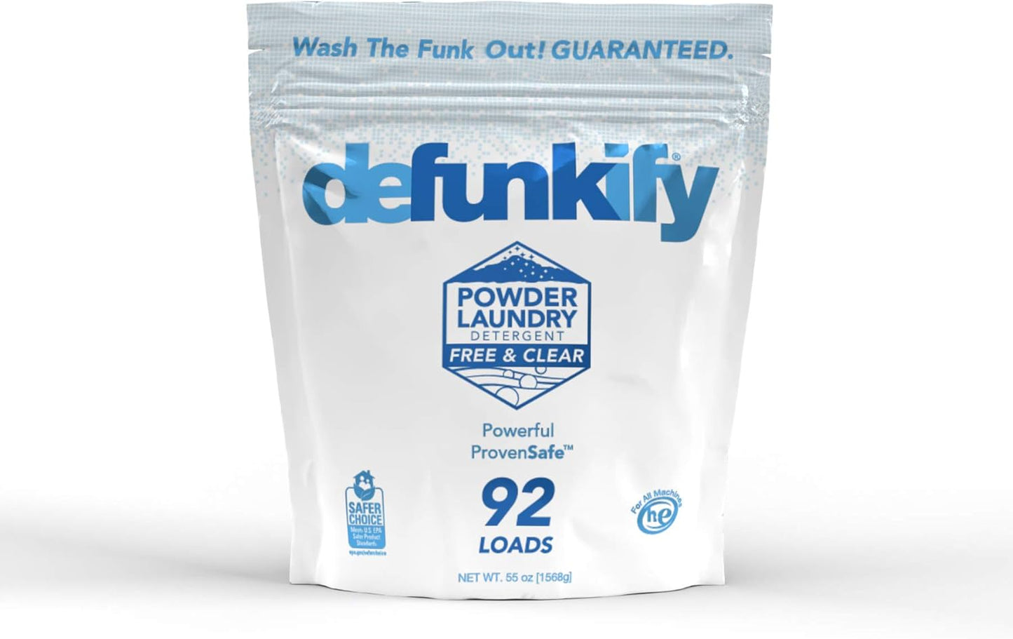 Laundry Detergent Powder, 92 Load/55oz. 'Free & Clear' Powder Laundry Detergent for Sensitive Skin.