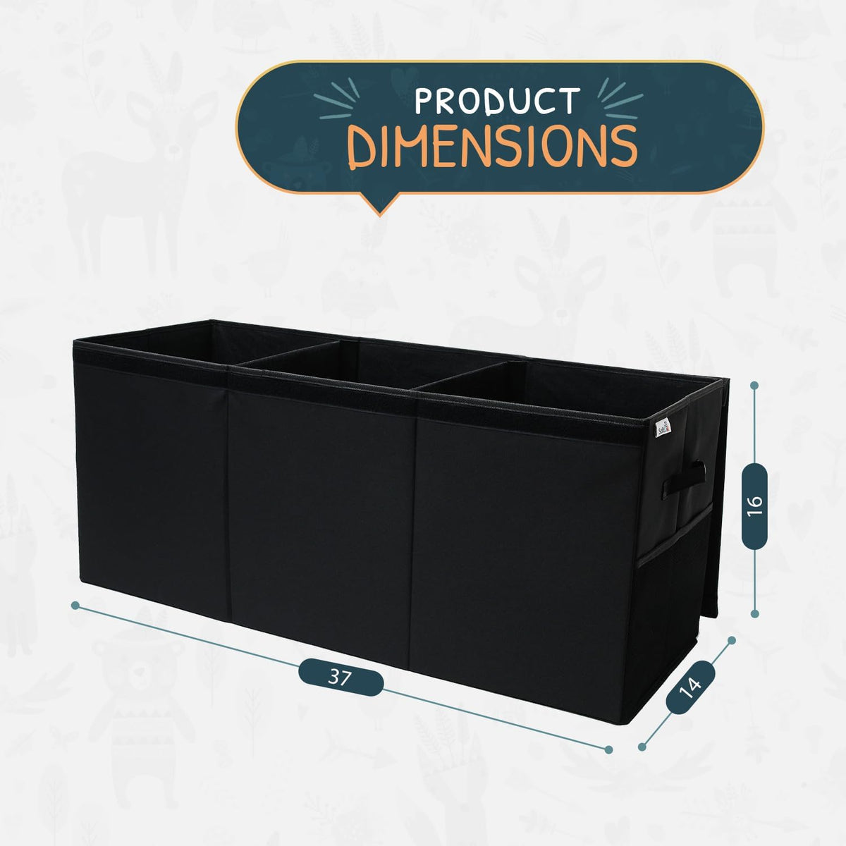 Extra Large Toy Storage Organizer with Lid - Sturdy, Collapsible Toy Chest Storage Box Design