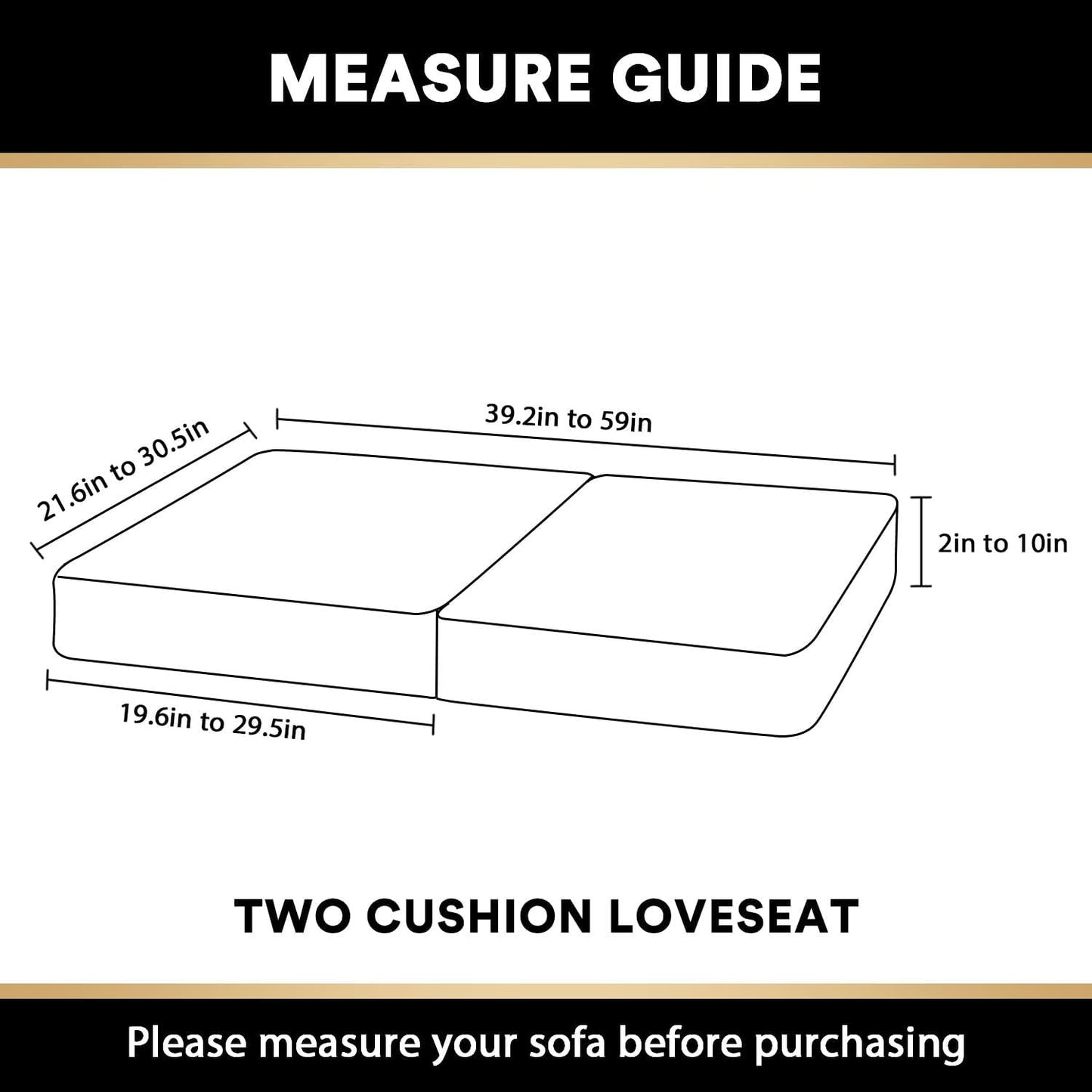 PrinceDeco Velvet Stretch Couch Cushion Cover Soft Cushion Slipcover for Chair Loveseat Sofa