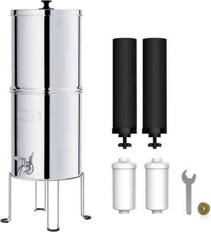 Waterdrop Gravity-fed Water Filter System, NSF/ANSI 42&372 Standard, Reduces Fluoride and up to 99%