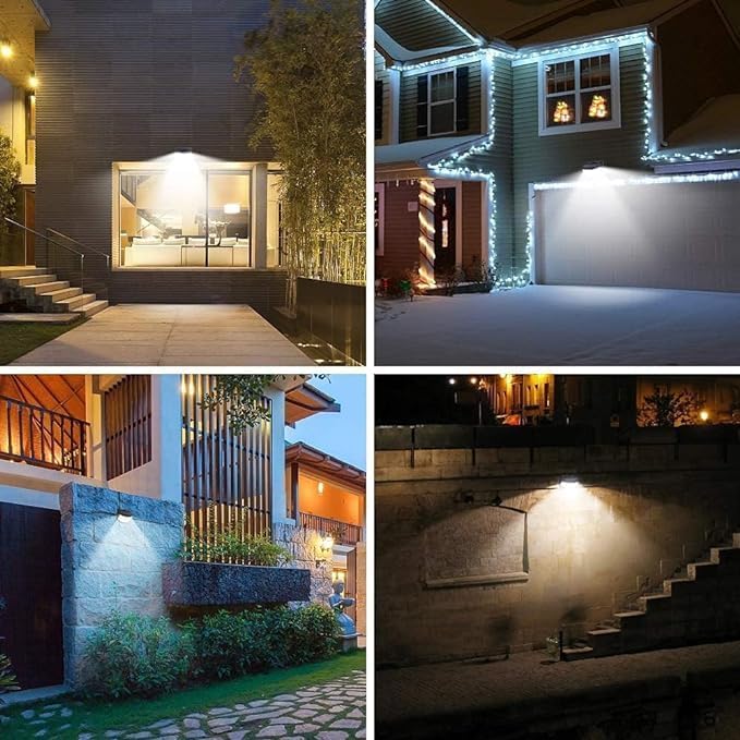 Aootek New Solar Motion Sensor Lights 120 LEDs with Lights Reflector,270° Wide Angle, IP65