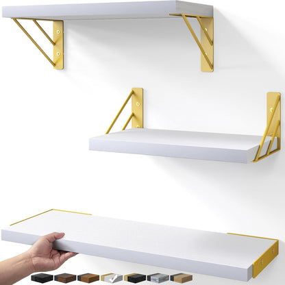 BAYKA Wall Shelves for Bedroom Decor, Floating Wall Shelves for Living Room Kitchen Storage, Wall