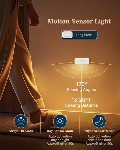 Yiliaw Motion Sensor Night Lights Indoor - Rechargeable Stick-On Stair Lights with Wireless
