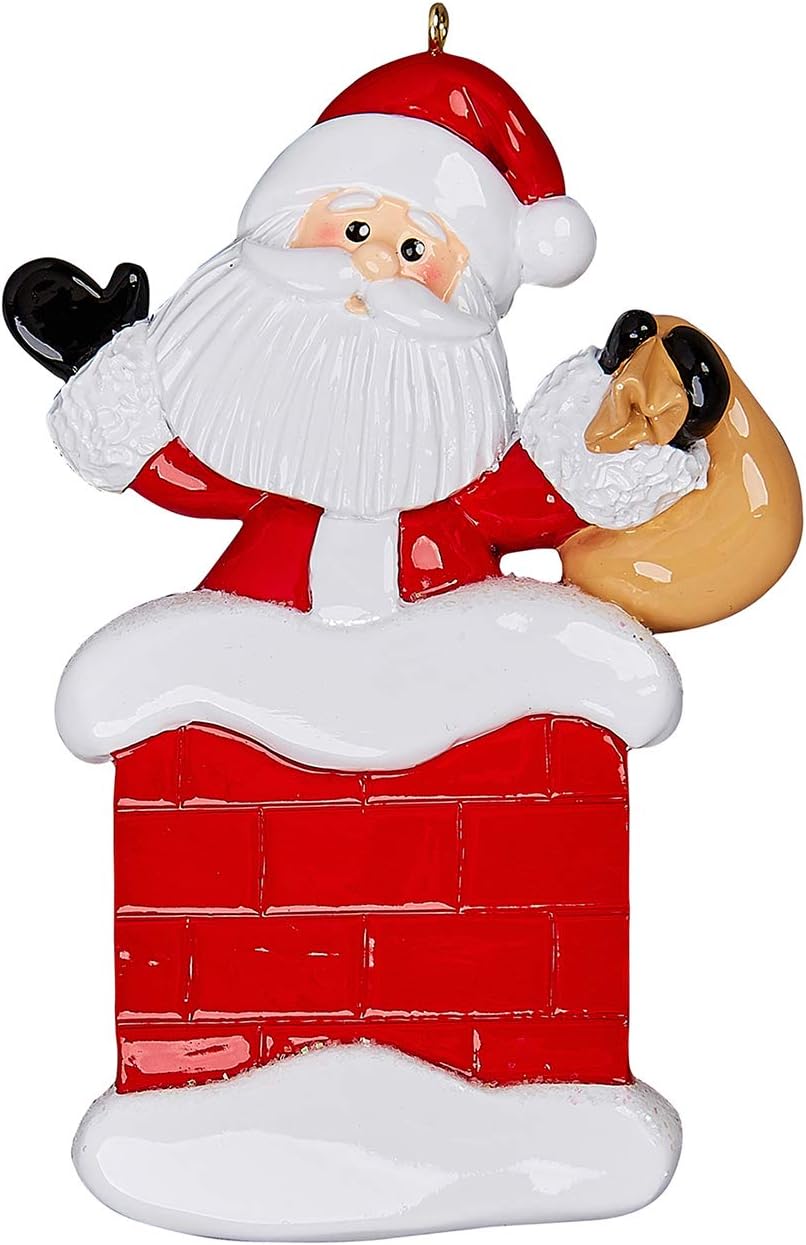 Personalized Christmas Ornaments - Custom Santa Keepsake for 2024, Chimney Decoration for Christmas