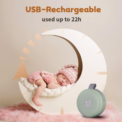 Sound Machine Mini Portable Baby White Noise Machine with 30 Soothing Sounds for Kids Adults