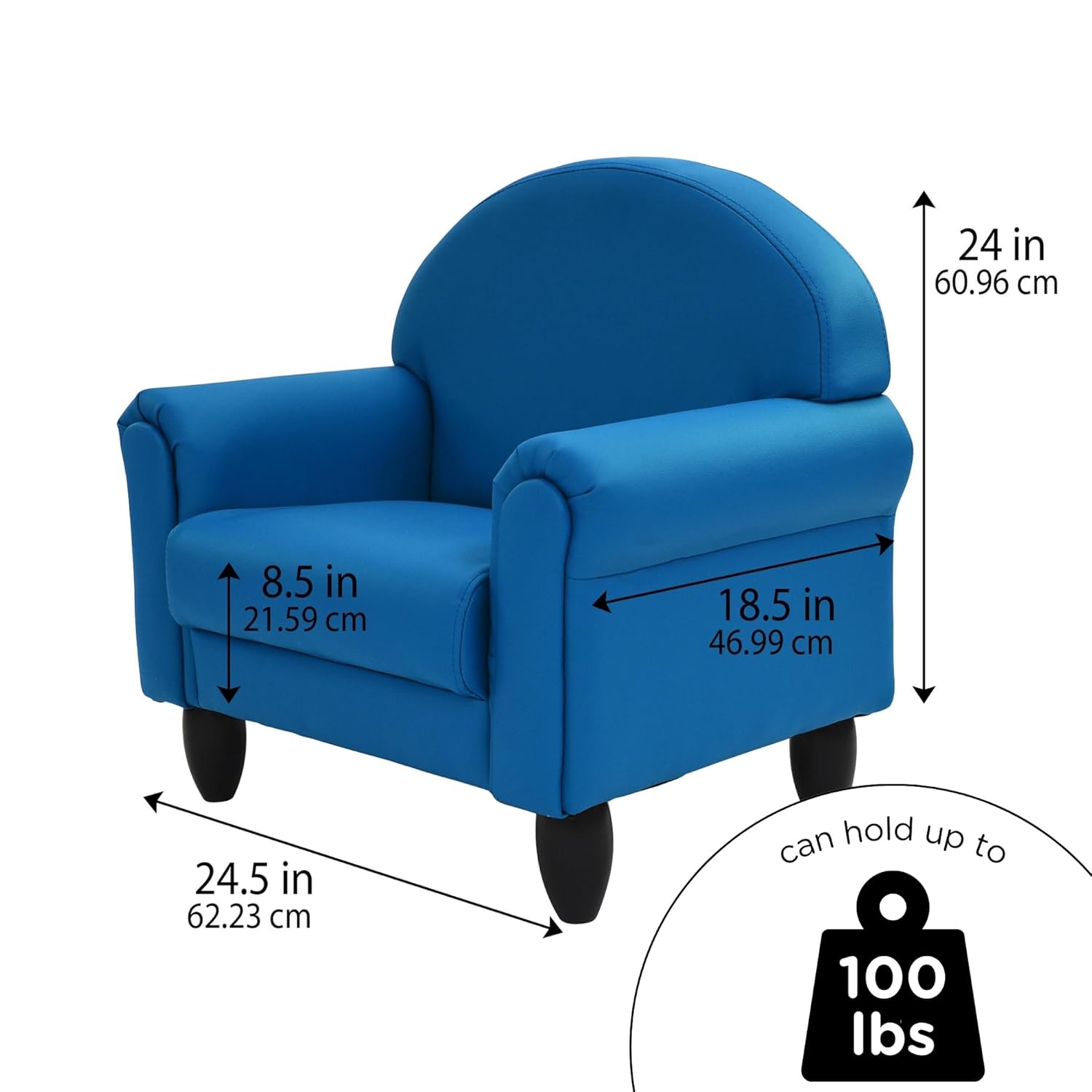 Children's Factory As We Grow Toddler Chair, Deep Water, CF805-195, Flexible Seating for Daycare or