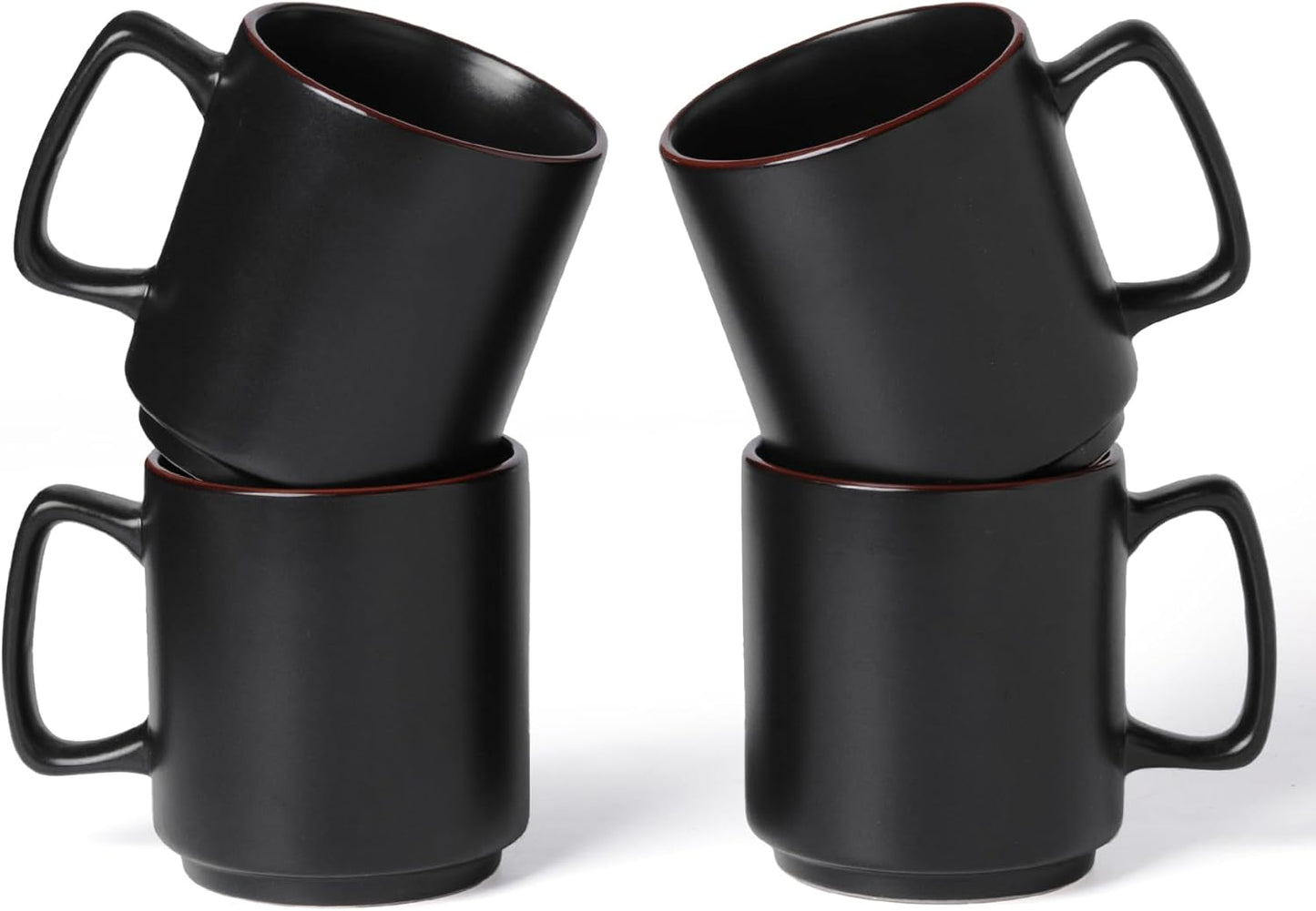 famiware Coffee Mugs Set of 4, Nebula 14oz Coffee Mugs, Ceramic Cup Set with Handle for Latte, Tea