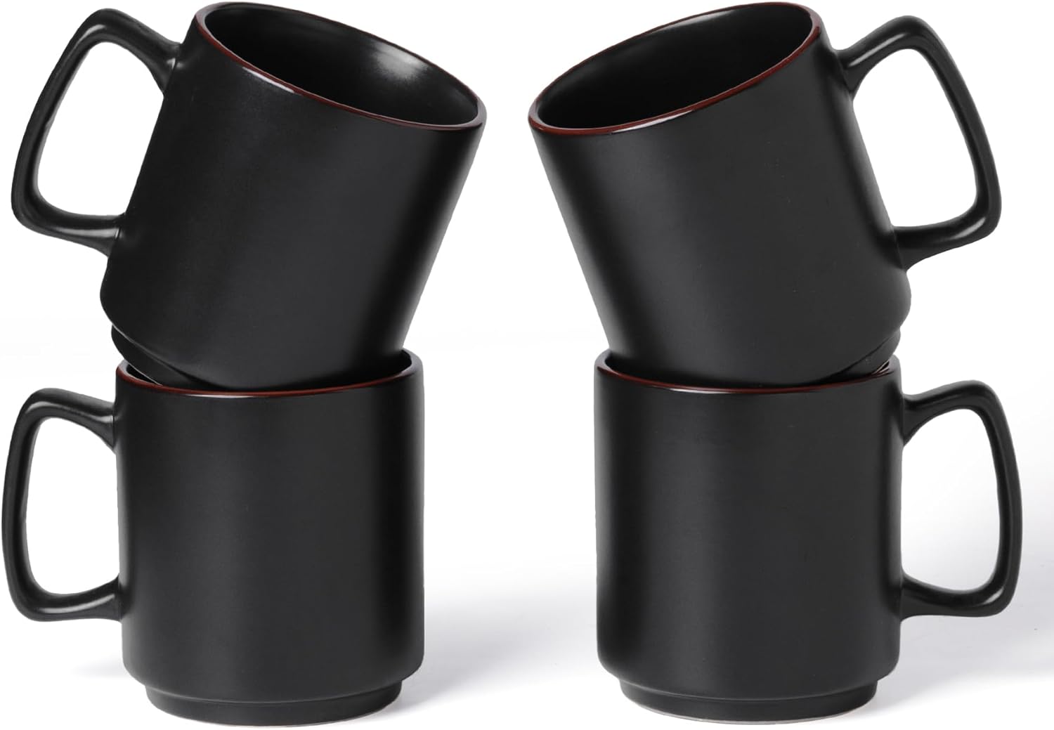 famiware Coffee Mugs Set of 4, Nebula 14oz Coffee Mugs, Ceramic Cup Set with Handle for Latte, Tea
