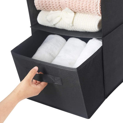 MAX Houser Hanging Shelf Closet Storage Organizer Removable Drawers ，Hanging Storage Organizer