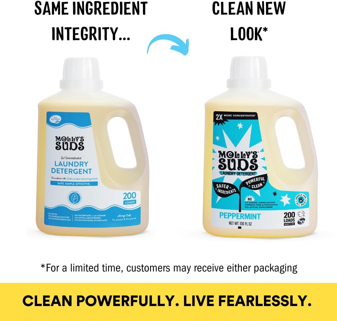 Molly's Suds Liquid Laundry Detergent | Clean Laundry Detergent Soap for Sensitive Skin | 2x
