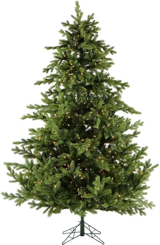 Fraser Hill Farm 6.5-Ft. Foxtail Pine Artificial Christmas Tree with Warm White LED Lights and