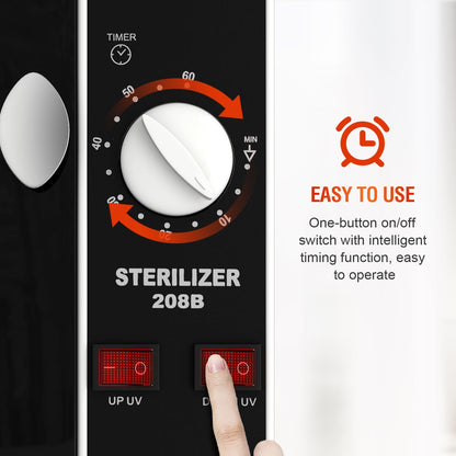 UV Sanitizer Cabinet. Dual Lamp UV Light Sanitizer Box with Timer Setting, Suitable for Cleaning of