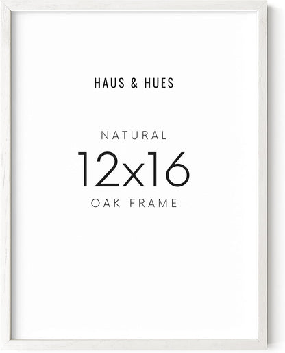 HAUS AND HUES 12x16 White Picture Frames - 12x16 Picture Frame White Photo Frame 12x16, Wood