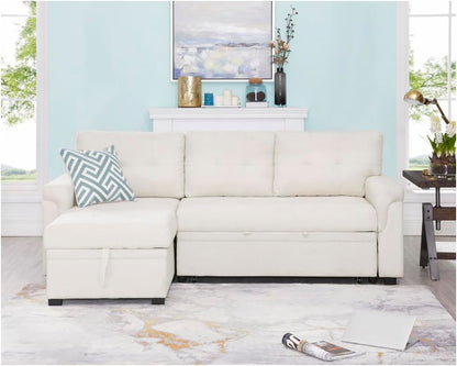 Naomi Home Transform Any Space: Sleeper Sectional Sofa with Convertible Sofa Bed & Inviting Chaise.