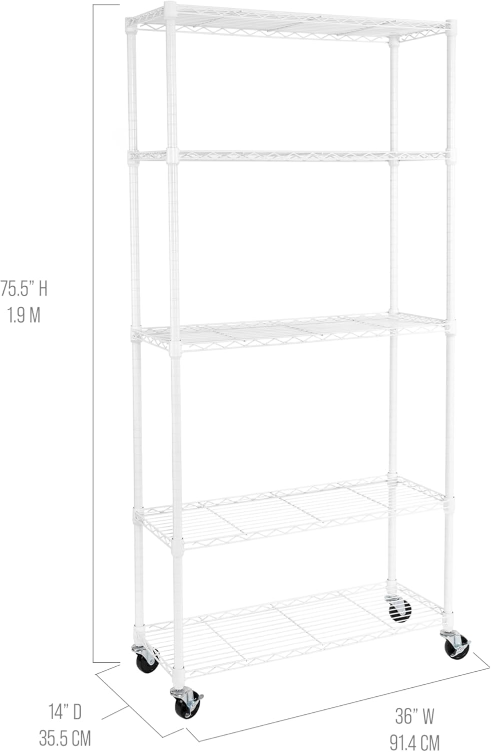 Seville Classics UltraDurable Heavy Duty NSF Solid Steel Wire Rack Storage Unit, Organizer for
