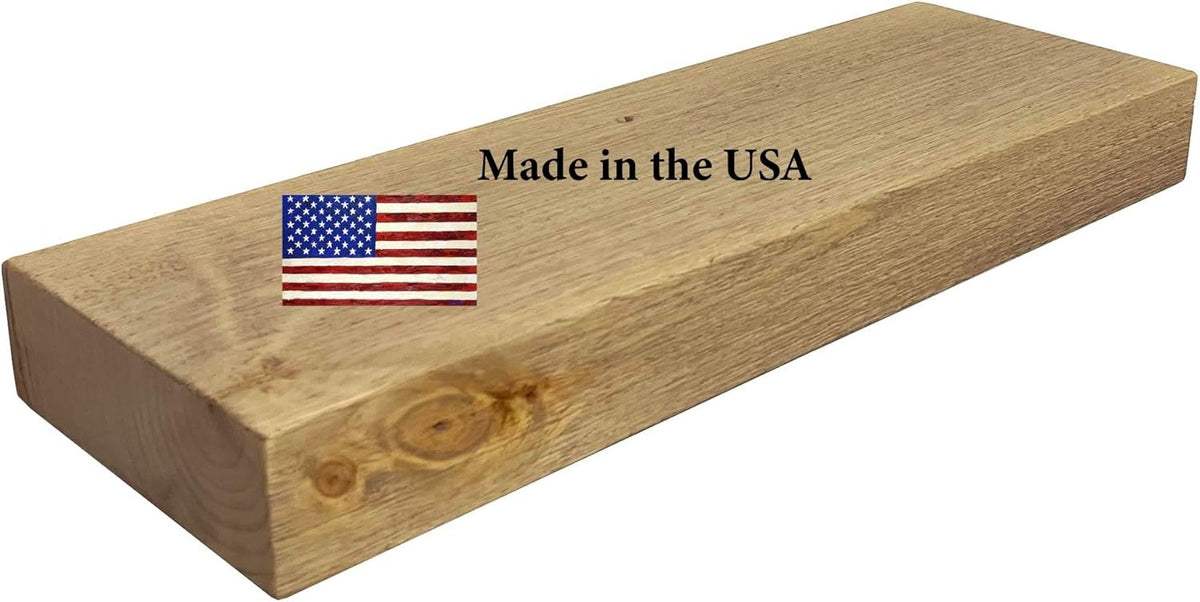 joelsantiques - 18 Inch Wooden Floating Shelves for Wall - 18x6x2 in - Made of Natural Wood - Short