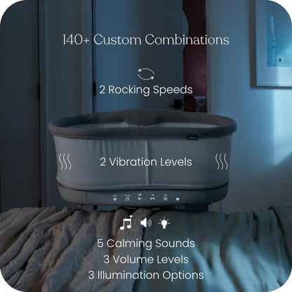 HALO BassiNest Connected Swivel Sleeper 3.0 – Smart Bassinet with AutoSoothe™, 360° Swivel, Cry