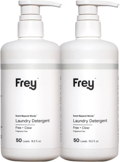 FREY Concentrated Liquid Laundry Detergent | Formulated for Sensitive Skin & HE Washers | Removes