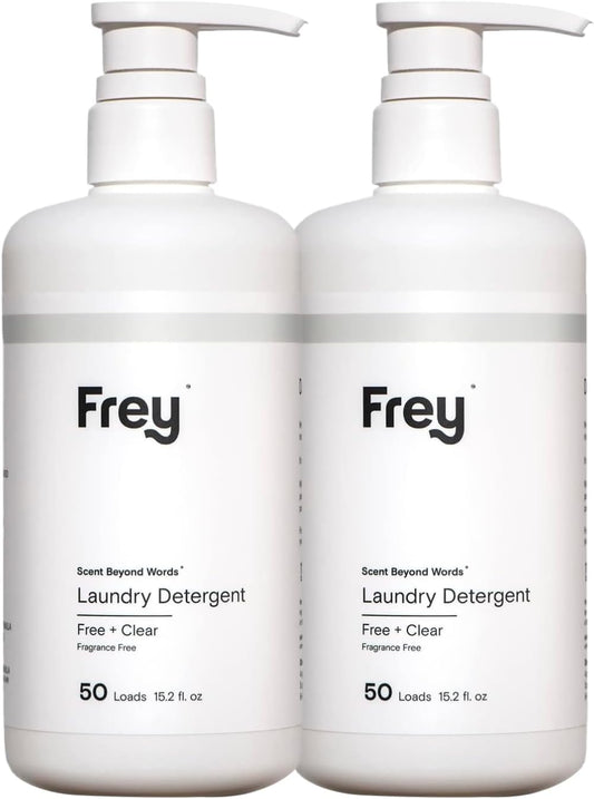 FREY Concentrated Liquid Laundry Detergent | Formulated for Sensitive Skin & HE Washers | Removes