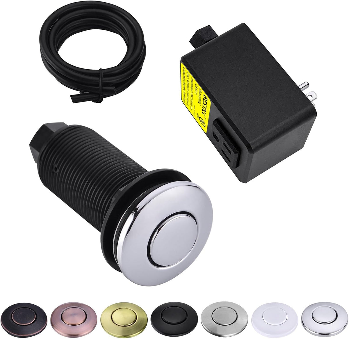 BESTILL Garbage Disposal Air Switch Kit - UL Listed, Cordless Sink Top Switch Button for Waste