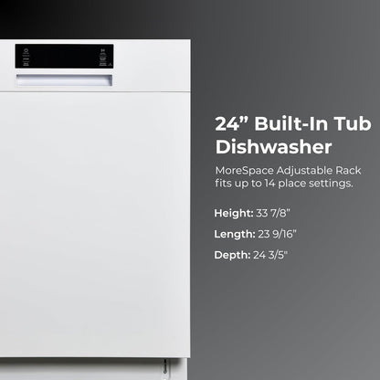 Kenmore 24" Built-in Stainless Steel Tub Dishwasher EasyFlex 3rd, SmartWash, UltraWash Plus