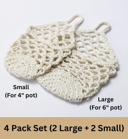 4PK Wall Planters for Indoor Plants, Macrame Plant Hanger | Wall Planter, Plant Hanger, Hanging