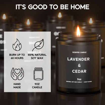 Scented Candles, 9oz×4 Scented Candles for Men, Soy Candle Gifts for Men, Personalized Blessing